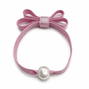 Bransoletka kokardka z naturalną perłą