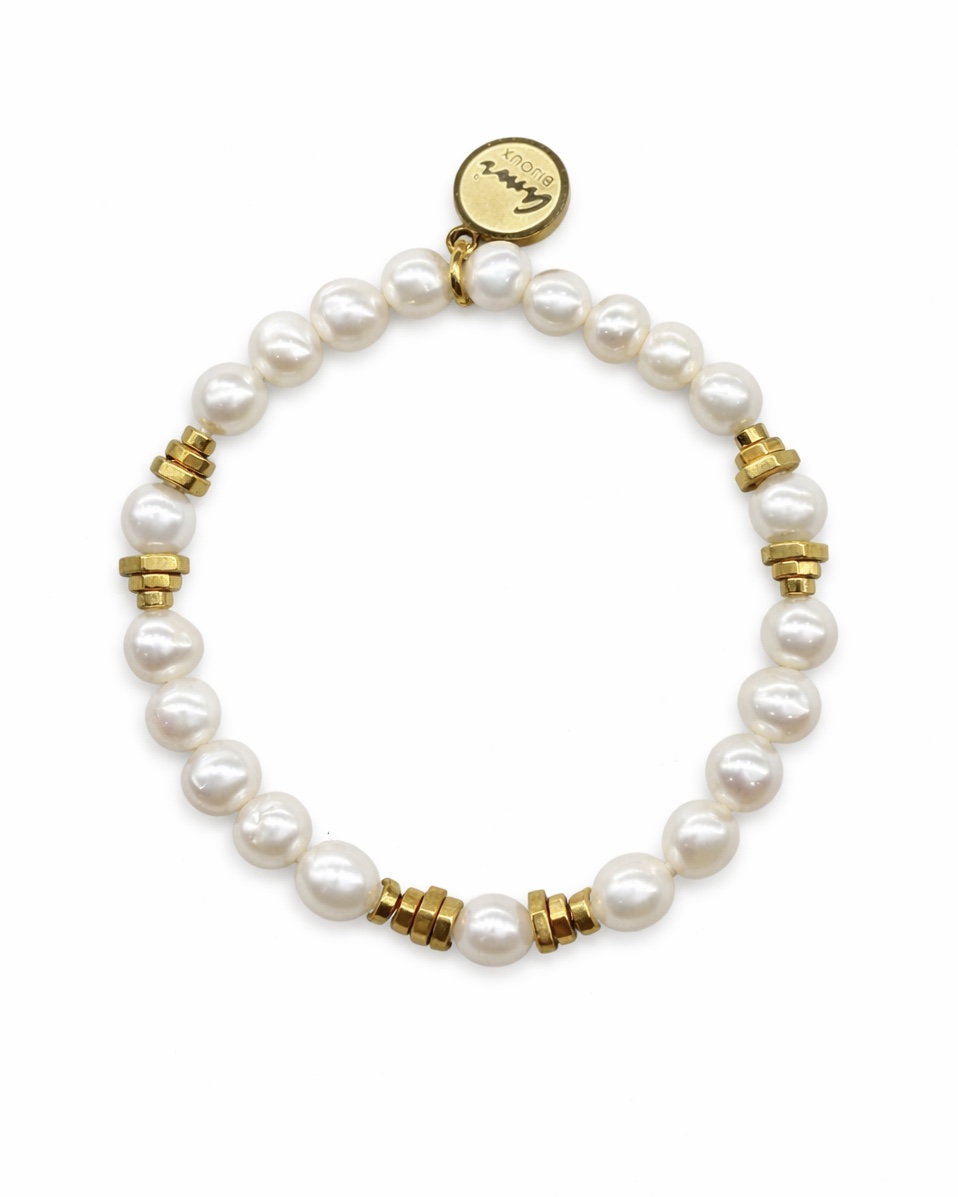 Dziecięca bransoletka z fluorytu, ametystu i hematytu