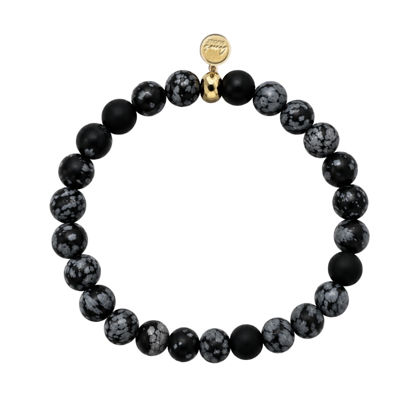 Męska bransoletka z black stone i tygrysiego oka Męska bransoletka z black stone i tygrysiego oka